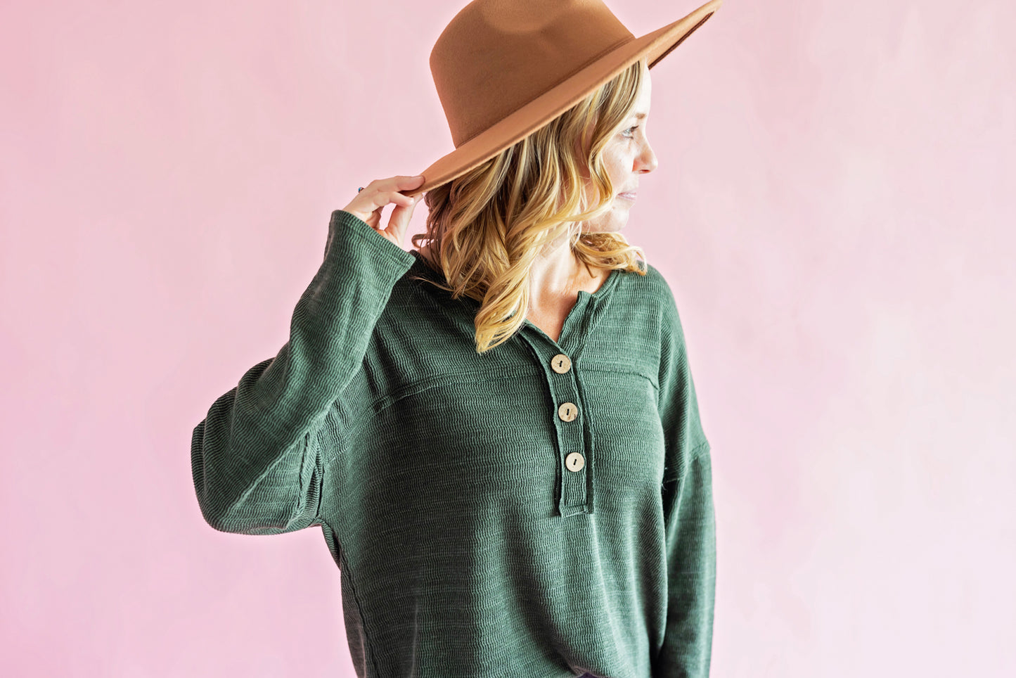 Just Watch Long Sleeve Knit Top - Green