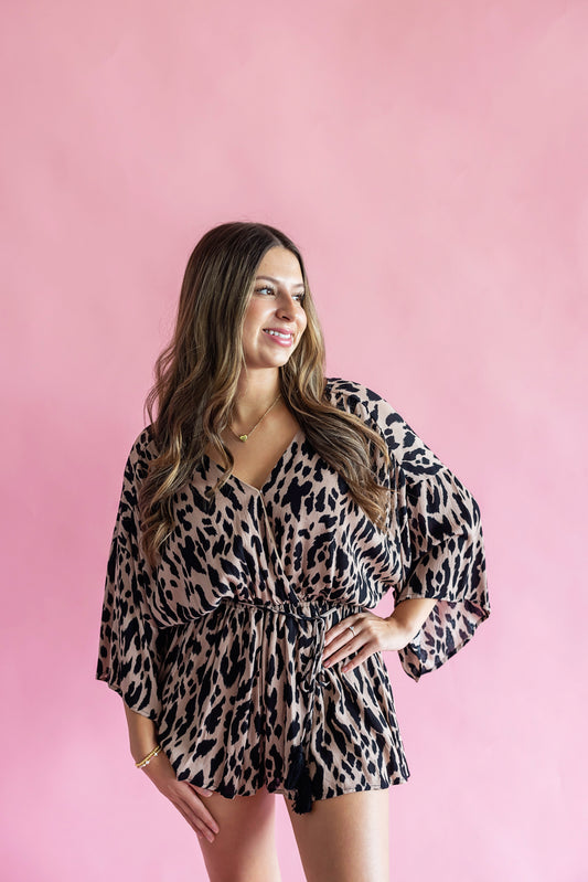 Upper East Side Leopard Print Romper