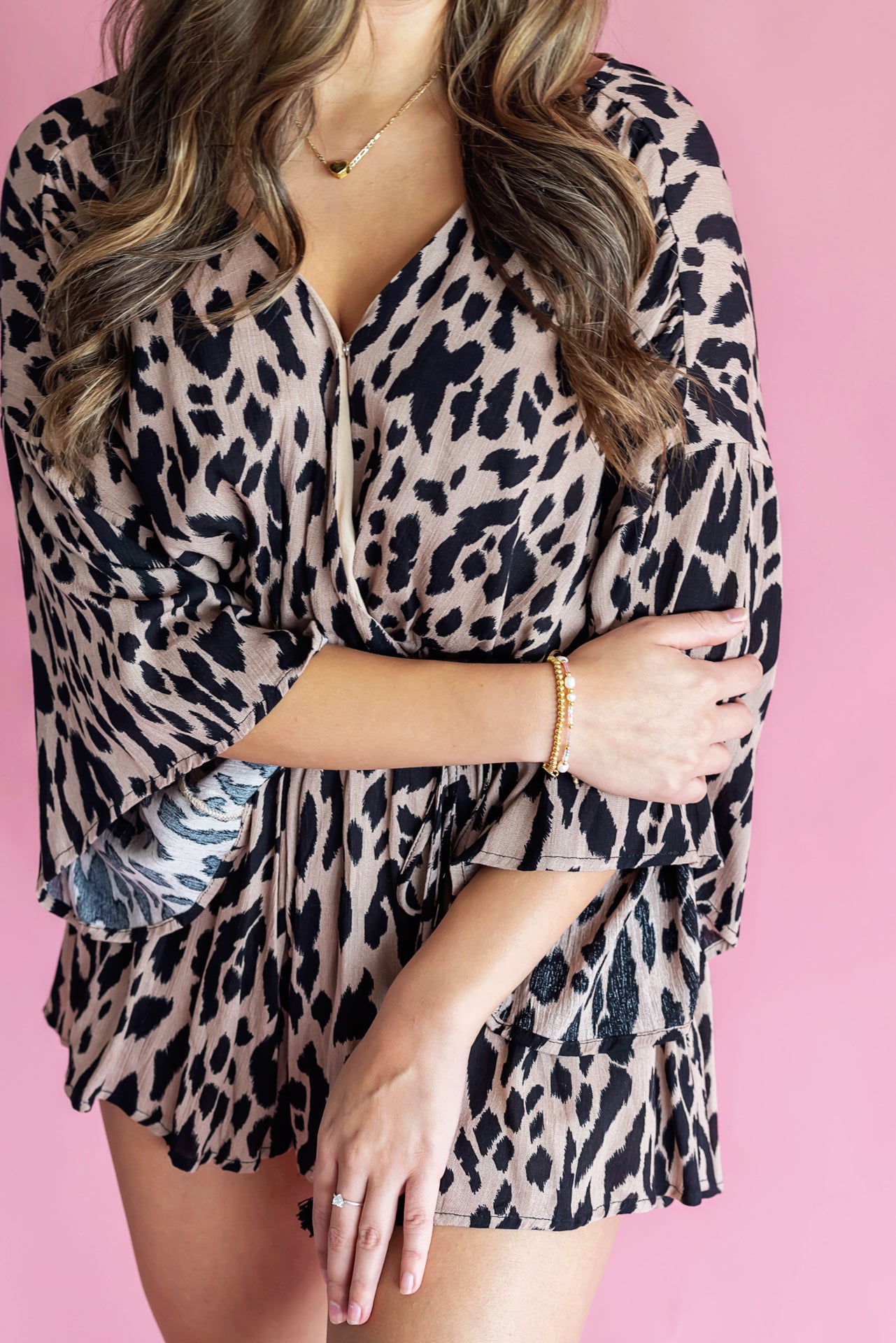 Upper East Side Leopard Print Romper