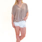 Chasing You Draped Front Top - Mocha