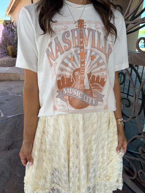 Nashville Music City Oversized Tee