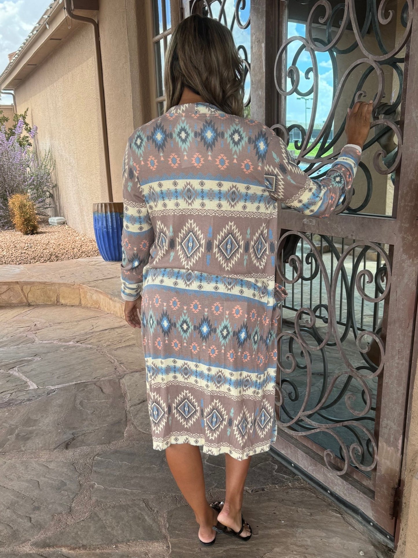 Santa Fe Rose Duster Cardigan