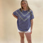 Heaven Sent Leopard Print Top - Blue