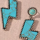 Lightning Bolt Earrings - Turquoise