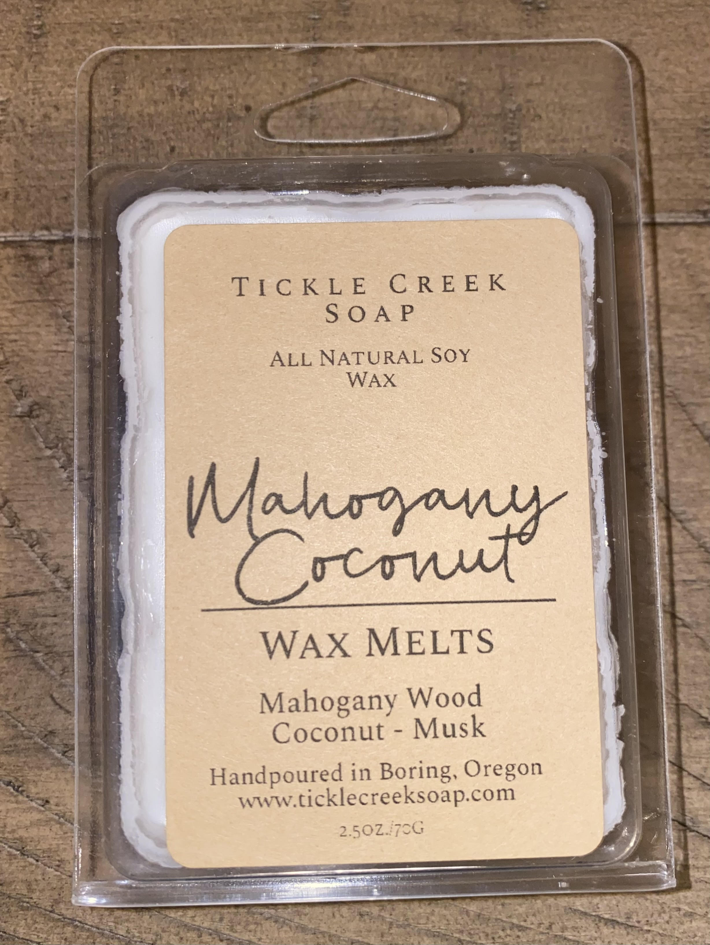 Mahogany Coconut Wax Melt - Rachel's Soap