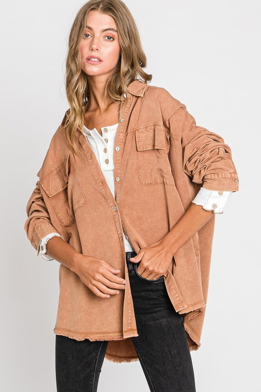 Rather Be Famous Long Sleeve Top - Camel