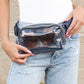 Clear Stadium Mesh-Lined Belt Bag - Slate Blue