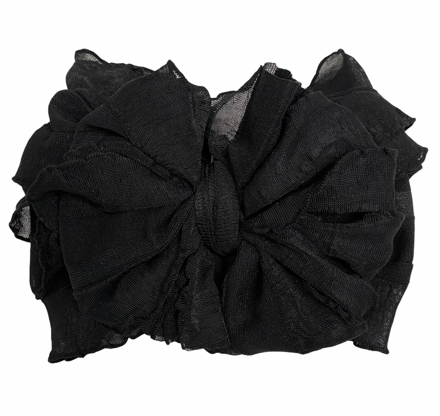 Black Ruffled Headband