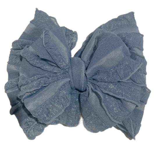 Denim Ruffled Headband