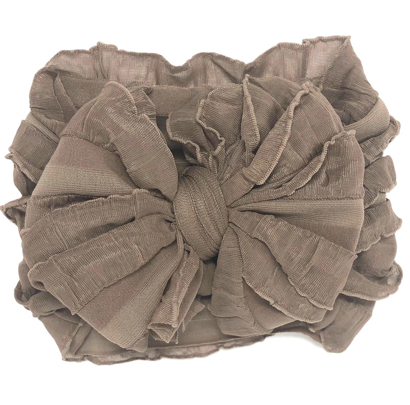 Mocha Ruffled Headband