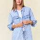 Elle Chambray Button Down Top