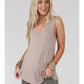 Shelli Scoop Neck Mocha Tank Top