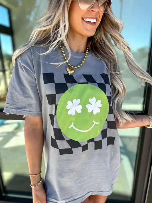 PRE-ORDER: Smiley Grey Graphic Tee