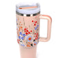 Take Me Everywhere Tumbler - Peach Flowers